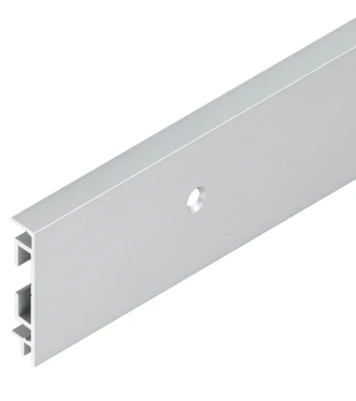 Alu-Sockel parallel, gelocht 50/11 mm silber eloxiert