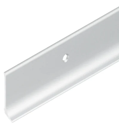 Alu-Sockel mit Fuss,gelocht 40/10 mm silber eloxiert