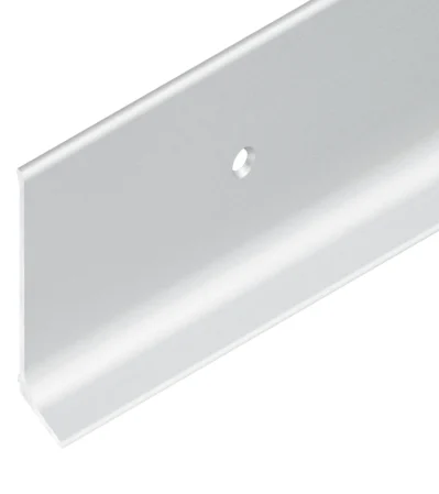 Alu-Sockel mit Fuss,gelocht 60/15 mm silber eloxiert