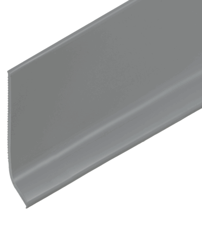 PVC-Sockel mit Fuss schmelzkleberbeschichtet 60/12 mm hellgrau