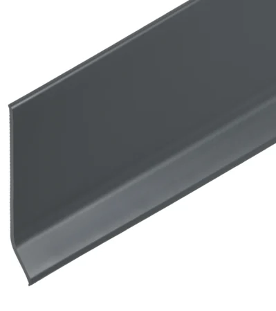 PVC-Sockel mit Fuss schmelzkleberbeschichtet 60/12 mm dunkelgrau