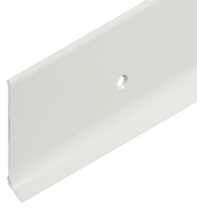 Alu-Sockel mit Fuss,gelocht 60/11 mm, weiss RAL 9010