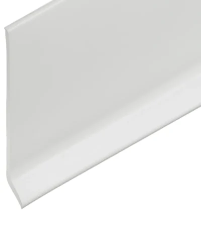 PVC-Sockel mit Fuss 80/14 mm weiss