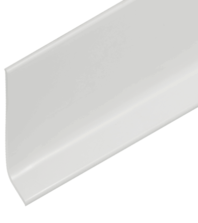 PVC-Sockel mit Fuss schmelzkleberbeschichtet 60/12 mm weiss