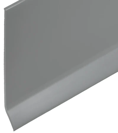 PVC-Sockel mit Fuss schmelzkleberbeschichtet 100/15 mm hellgrau