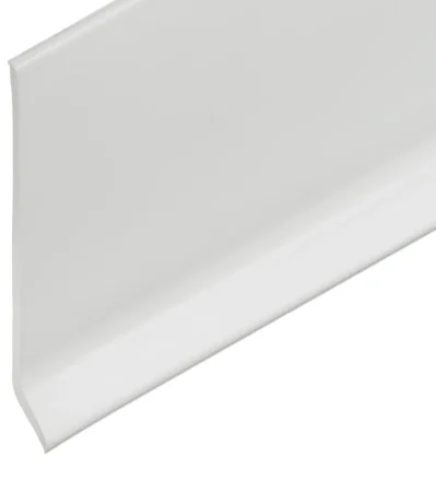 PVC-Sockel mit Fuss schmelzkleberbeschichtet 80/14 mm weiss