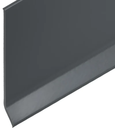 PVC-Sockel mit Fuss schmelzkleberbeschichtet 100/15 mm dunkelgrau