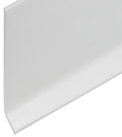PVC-Sockel mit Fuss schmelzkleberbeschichtet 100/15 mm weiss