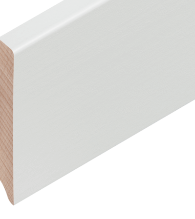 Buche weiss deckend RAL 9010 80/12 mm