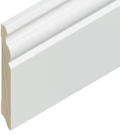 Dekor Sockel Poplar weiss deckend RAL 9010 80/12 mm