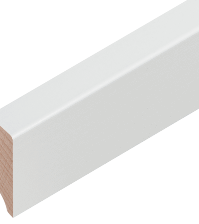 Buche weiss deckend RAL 9010 40/15 mm