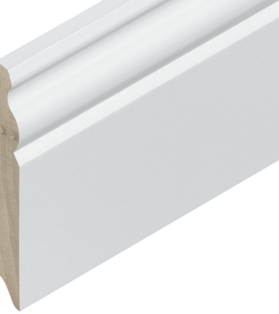 Dekor Sockel Poplar weiss deckend RAL 9016 80/12 mm