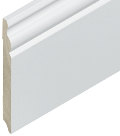 Dekor Sockel Poplar weiss deckend RAL 9016 100/12 mm