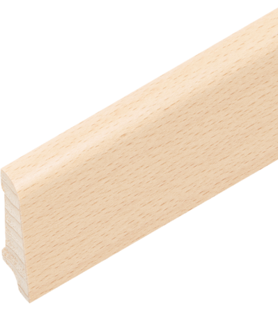Öko-Sockel Buche ungedämpft lackiert 40/14/8 mm