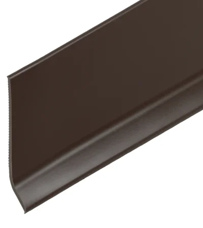 PVC-Sockel mit Fuss schmelzkleberbeschichtet 60/12 mm braun