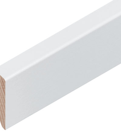 Buche weiss deckend RAL 9016 40/12 mm